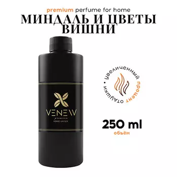 VENEW Наполнитель для ароматического диффузора рефил Миндаль и цветы вишни 250.0