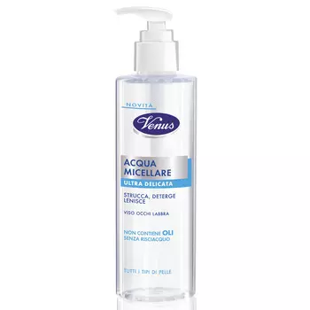 VENUS Вода мицеллярная для снятия макияжа с лица, глаз и губ Ультра-деликатная для чувствительной кожи