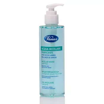 VENUS Вода мицеллярная очищающая для снятия макияжа с лица, глаз и губ для нормальной кожи