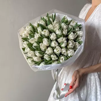 VERESK Букет премиальных белоснежных тюльпанов 49 шт. Veresk 414