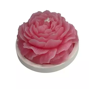 VIA.FIRE Свеча Ароматическая "ПИОН" розовая