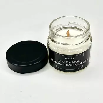 VIA.FIRE Свеча ароматическая с ароматом безлимитной кредитки
