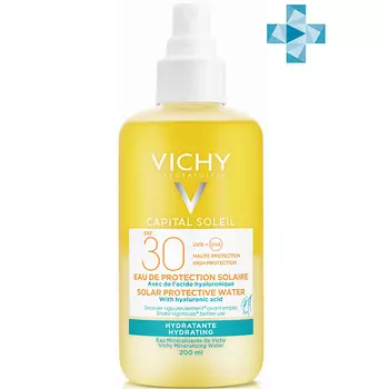 VICHY Capital Ideal Soleil Солнцезащитный спрей для тела двухфазный увлажняющий, с витамином Е и термальной водой, защита от солнца SPF 30