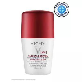 VICHY Clinical Control Дезодорант-антиперспирант от пота, 96 часов защиты, с цинком и перлитом