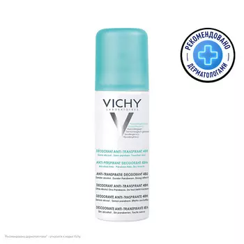 VICHY Дезодорант-антиперспирант спрей против избыточного потоотделения с пантенолом и кокосовым маслом, 48 часов