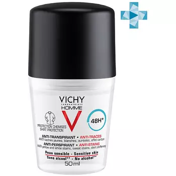 VICHY Дезодорант-антиперспирант защита от пятен 48 часов Homme