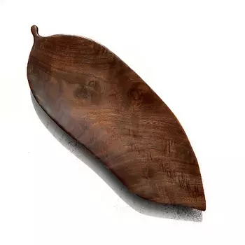 VICTORIA'S WOODS Блюдо из цельного дерева Nature Leaf 2 1