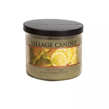 VILLAGE CANDLE Ароматическая свеча "Citrus &amp; Sage", чаша, средняя