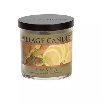VILLAGE CANDLE Ароматическая свеча "Citrus &amp; Sage", стакан, маленькая