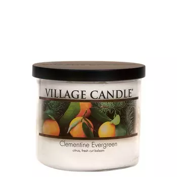 VILLAGE CANDLE Ароматическая свеча "Clementine Evergreen", чаша, средняя