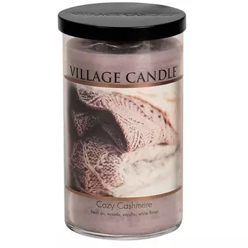 VILLAGE CANDLE Ароматическая свеча "Cozy Cashmere",стакан, большая
