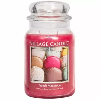 VILLAGE CANDLE Ароматическая свеча "French Macaron", большая