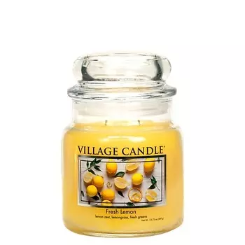 VILLAGE CANDLE Ароматическая свеча "Fresh Lemon", средняя