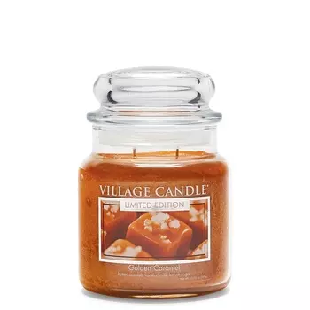 VILLAGE CANDLE Ароматическая свеча "Golden Caramel", средняя