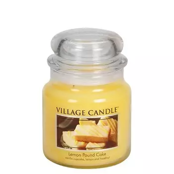 VILLAGE CANDLE Ароматическая свеча "Lemon Pound Cake", средняя