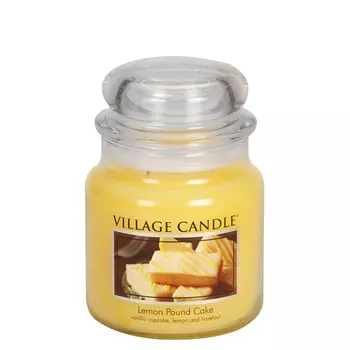VILLAGE CANDLE Ароматическая свеча "Lemon Pound Cake", средняя