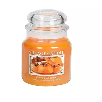 VILLAGE CANDLE Ароматическая свеча "Orange Cinnamon", средняя