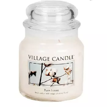 VILLAGE CANDLE Ароматическая свеча "Pure Linen", средняя