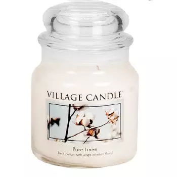 VILLAGE CANDLE Ароматическая свеча "Pure Linen", средняя