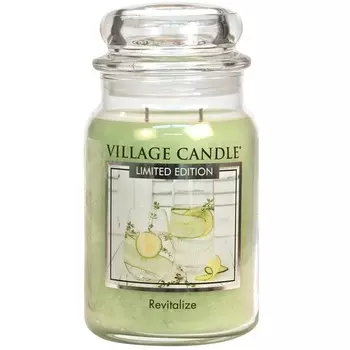 VILLAGE CANDLE Ароматическая свеча "Revitalize", большая