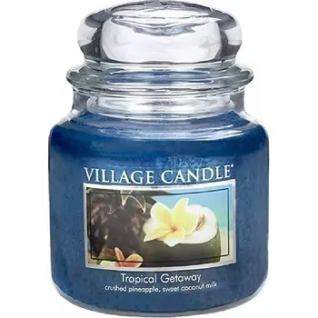 VILLAGE CANDLE Ароматическая свеча "Tropical Getaway", средняя