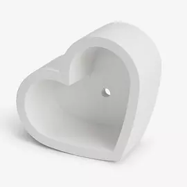 VILLERMO Кашпо "Сердце", для суккулентов, гипс