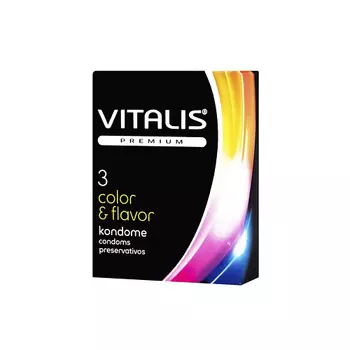 VITALIS Презервативы PREMIUM, Color&Flovor, Цветные и ароматизированные 3.0