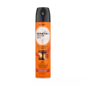 ВИТЭКС Лак для волос Keratin+жидкий шелк восстановление и зеркальный блеск 300.0