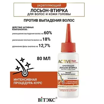 ВИТЭКС Лосьон-втирка укрепляющий для волос и кожи головы Active HairComplex 80.0