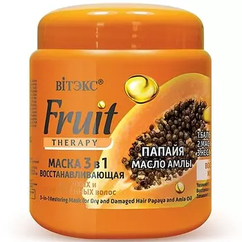 ВИТЭКС Маска для волос Восстанавливающая 3в1 FRUIT Therapy Папайя и масло амлы 450.0