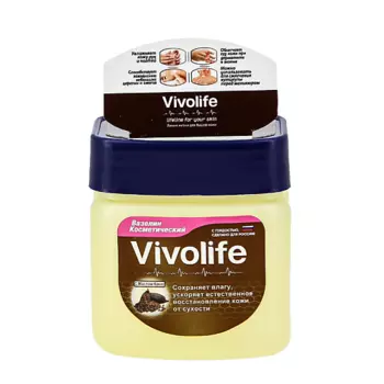 VIVOLIFE Вазелин косметический для губ, лица, тела и тату с Какао