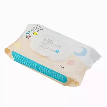 ВКУСВИЛЛ Салфетки влажные детские 64