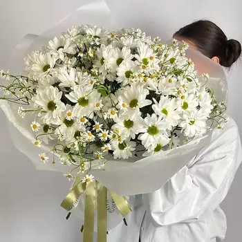 VLSHBN FLOWERS STATE Авторский букет с хризантемой и ромашкой (Танацетум)