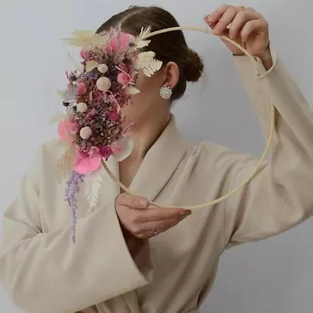 VLSHBN FLOWERS STATE Кольцо из сухоцветов в ярких оттенках