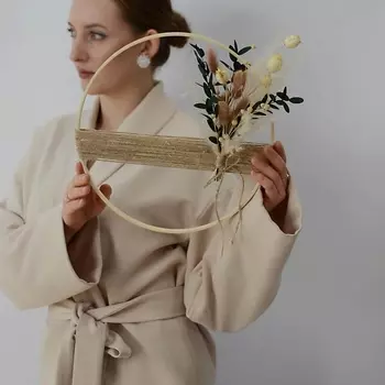 VLSHBN FLOWERS STATE Кольцо из сухоцветов нежных оттенков