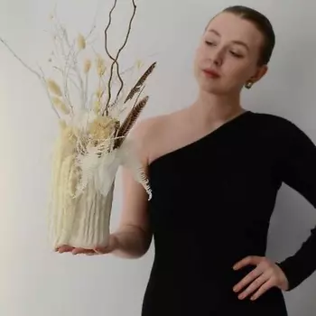 VLSHBN FLOWERS STATE Композиция из сухоцветов с перьями фазана