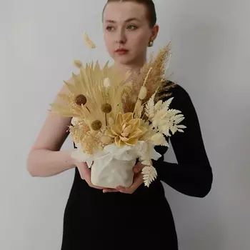 VLSHBN FLOWERS STATE Композиция из сухоцветов в кашпо