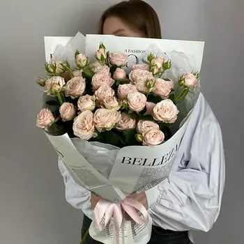 VLSHBN FLOWERS STATE Монобукет из 7 пионовидных кустовых роз