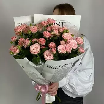 VLSHBN FLOWERS STATE Монобукет из 9 пионовидных кустовых роз