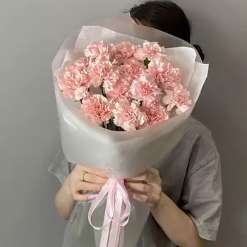 VLSHBN FLOWERS STATE Монобукет из нежно-розовых диантусов