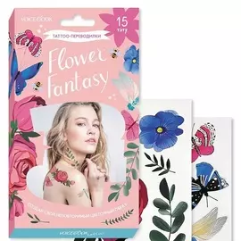 VOICEBOOK Переводные тату Flower Fantasy Цветочная фантазия