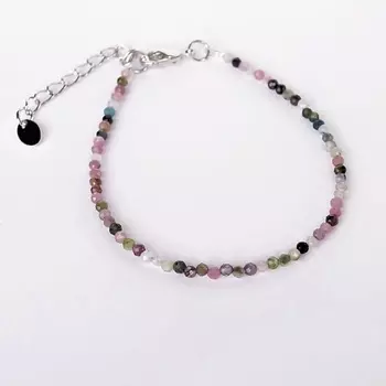 VON KEIB Браслет из натурального турмалина женский на руку бижутерия