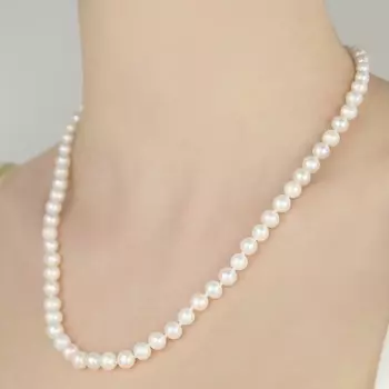 VON KEIB Бусы из натурального пресноводного жемчуга