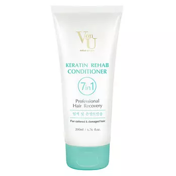 VONU Кондиционер с кератином для восстановления поврежденных и окрашенных волос KERATIN REHAB