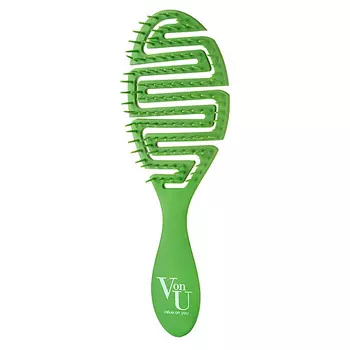 VONU VON-U Расческа для волос массажная продувная антистатическая зеленая