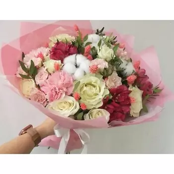 VORNIKOV BOUQUETS Букет с сухоцветами Розовое шампанское