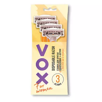 VOX Станок для бритья одноразовый FOR WOMEN 3 лезвия 4.0