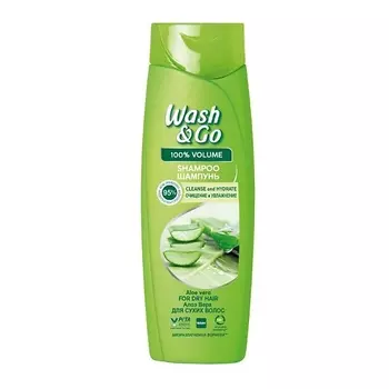 WASH&GO Шампунь Очищение и увлажнение. Алоэ вера. Для сухих волос Shampoo With Aloe Vera Extract For Dry Hair