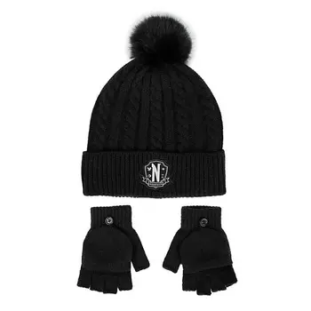 WEDNESDAY Шапка с перчатками Wednesday