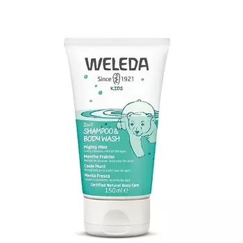 WELEDA Детский шампунь и гель для душа с ароматом мяты Kids 2-in-1 Shower & Shampoo 150.0